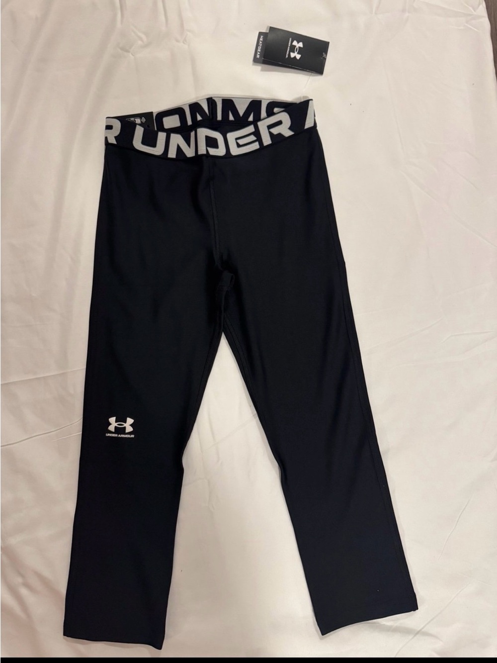 Under Armour Women’s HeatGear 3/4 Cropped Compression Leggings Black Size Small